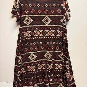 LuLaRoe Black and Red Geometric Dress‎